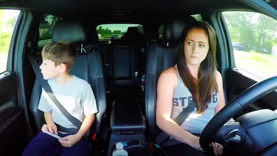 jenelle evans driving with jace road rage